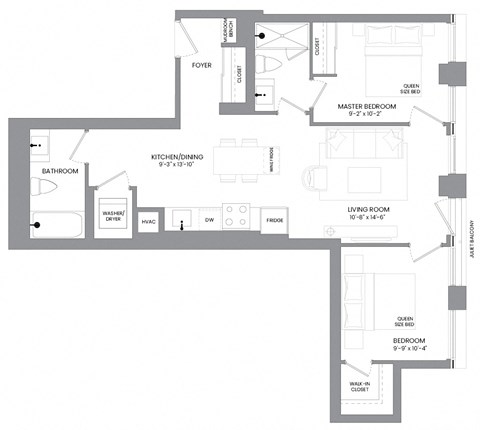 a floor plan of a house with a black and white floor
